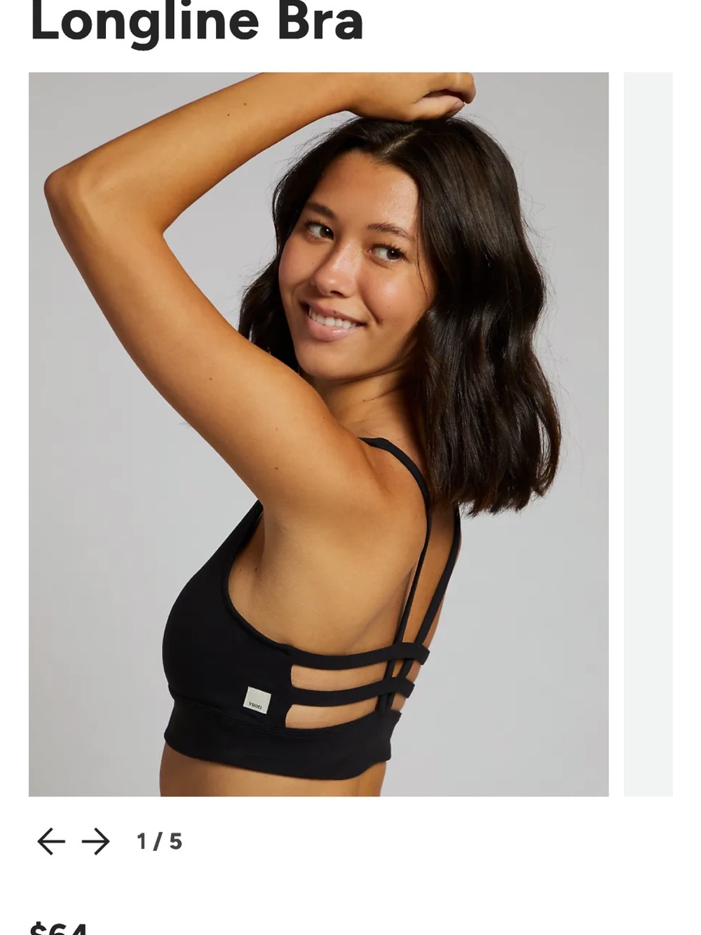 NWOT VUORY YOSEMITE LONGLINE BRA SIZE S